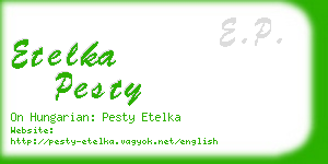 etelka pesty business card